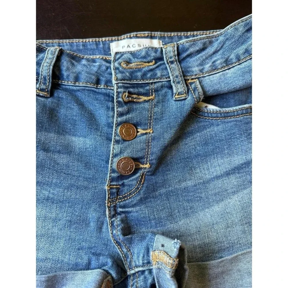 PAC Sun Super Stretch Blue Denim Shorts, Size 23